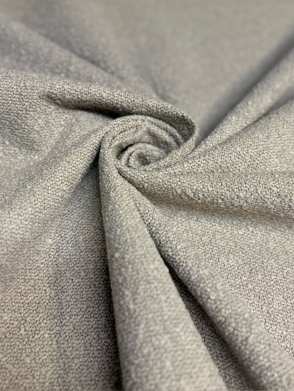 Neutral Gray Textured Tweed Boucle Woven Fabric Upholstery BTY Home Decor